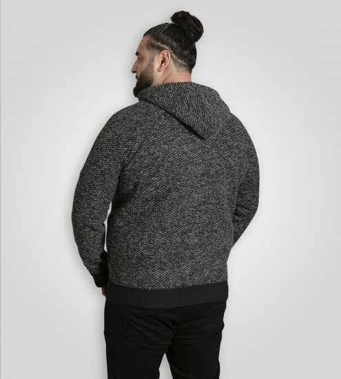 Duke Fareham Bonded Sherpa Lining Knitted Hoodie Grey - Pulovere & hanorace - Pulovere & Hanorace Bărbați Mărimi Mari