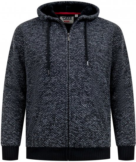 Duke Fareham Bonded Sherpa Lining Knitted Hoodie Grey - Pulovere & hanorace - Pulovere & Hanorace Bărbați Mărimi Mari