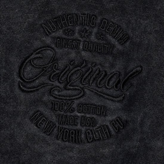 Kam Jeans 7082 Garment DYE with Zipper Hoodie Black - Pulovere & hanorace - Pulovere & Hanorace Bărbați Mărimi Mari