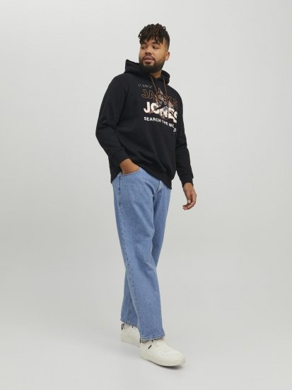 Jack & Jones Hunt Hoodie Black - Pulovere & hanorace - Pulovere & Hanorace Bărbați Mărimi Mari