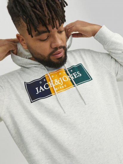 Jack & Jones Codyy Hoodie White - Pulovere & hanorace - Pulovere & Hanorace Bărbați Mărimi Mari