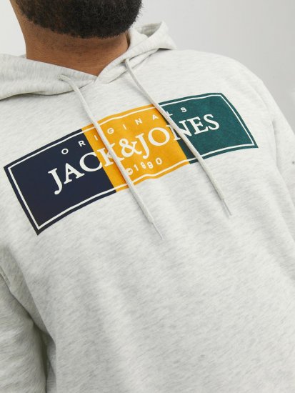 Jack & Jones Codyy Hoodie White - Pulovere & hanorace - Pulovere & Hanorace Bărbați Mărimi Mari