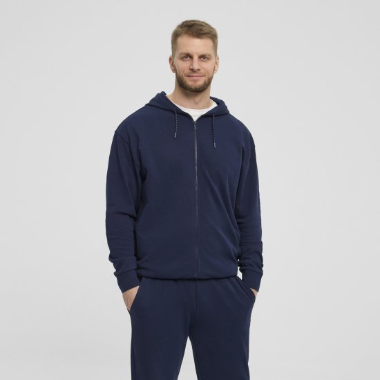 North Latitude Denim Hooded Full-Zip Sweatshirt Navy TALL - TALL pulovere - 