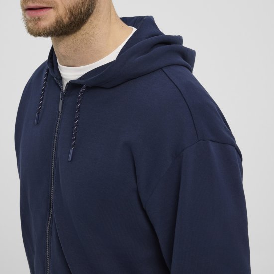 North Latitude Denim Hooded Full-Zip Sweatshirt Navy TALL - TALL pulovere - 