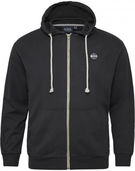 North Latitude Cardigan Hoodie Black - Pulovere & hanorace - Pulovere & Hanorace Bărbați Mărimi Mari