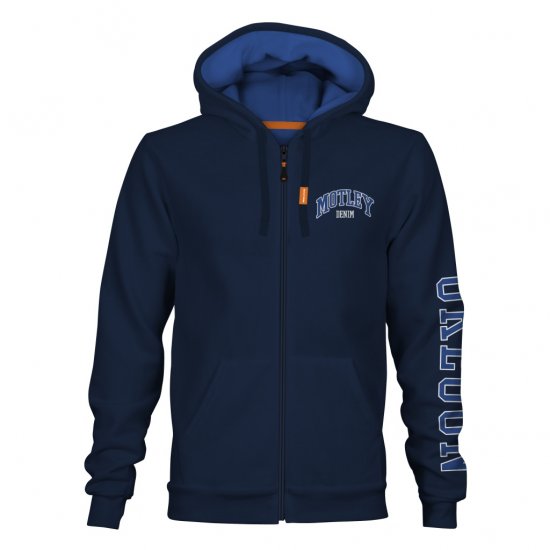 Motley Denim Munich Hoodie Navy - Pulovere & Hanorace - Pulovere & Hanorace Bărbați Mărimi Mari
