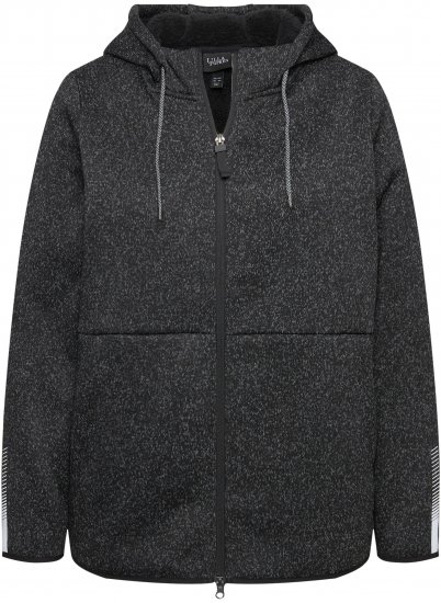 Ulla Popken Sweater Knit Fleece Hoodie Black - Pulovere & hanorace - 