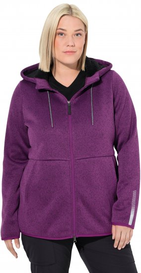 Ulla Popken Sweater Knit Fleece Hoodie Aubergine - Pulovere & hanorace - 