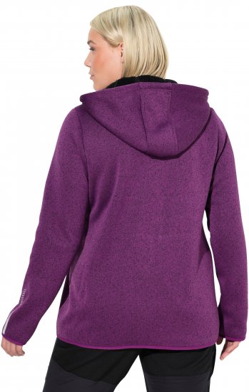Ulla Popken Sweater Knit Fleece Hoodie Aubergine - Pulovere & hanorace - 