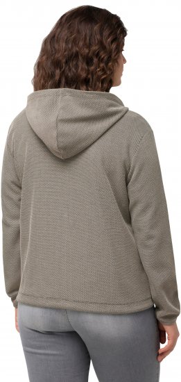 Ulla Popken Drawstring Hem Zip-Up Hoodie Grey - Pulovere & hanorace - 