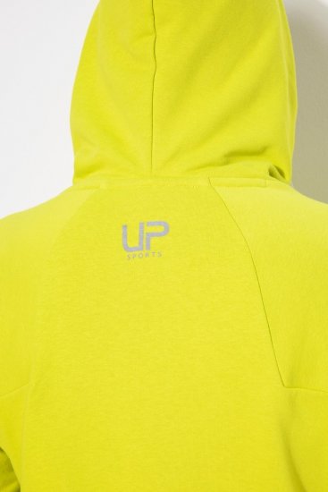 Ulla Popken Zippered Pocket and Reflective Piping Hoodie Green Apple - Pulovere & hanorace - Bluze, Hanorace & Tricotaje Comode
