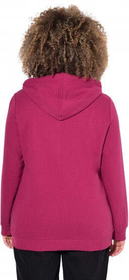 Ulla Popken Rock Sequined Hoodie Ruby - Pulovere & hanorace - 