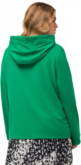 Ulla Popken City Name Graphic Hoodie Emerald Green - Pulovere & hanorace - 