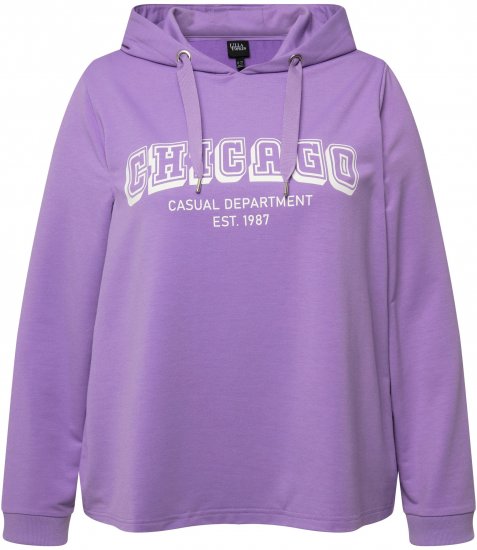 Ulla Popken City Name Graphic Hoodie Light Purple - Pulovere & hanorace - 