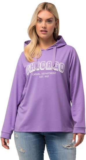 Ulla Popken City Name Graphic Hoodie Light Purple - Pulovere & hanorace - 