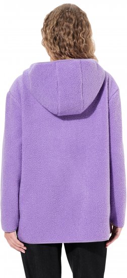 Ulla Popken Teddy Plush Long Sleeve Hoodie Pale Lilac - Pulovere & hanorace - 