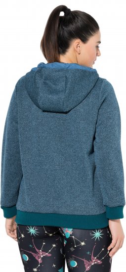 Ulla Popken Fleece-Lined Hoodie Dark Petrol - Pulovere & hanorace - 