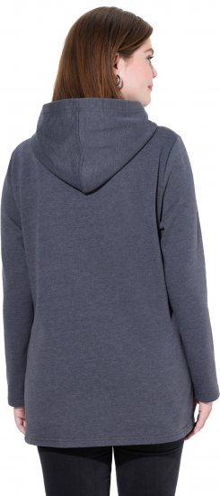 Ulla Popken Lettering GLOWING Hoodie Asphalt Grey - Tricouri imprimate pentru femei - 
