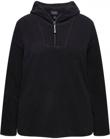 Ulla Popken Fleece Sweatshirt Hoodie Black - Pulovere & hanorace - 