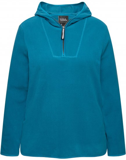 Ulla Popken Fleece Sweatshirt Hoodie Dark Petrol - Pulovere & hanorace - 
