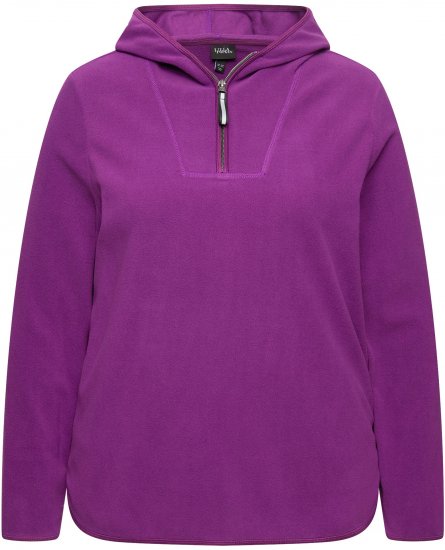 Ulla Popken Fleece Sweatshirt Hoodie Aubergine - Pulovere & hanorace - 