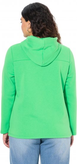 Ulla Popken TRUE Lettering Hoodie Mint Green - Pulovere & hanorace - 