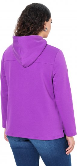 Ulla Popken TRUE Lettering Hoodie Neon Red - Pulovere & hanorace - 