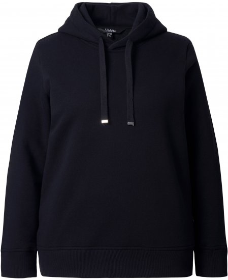 Ulla Popken Relaxed Fit Long Sleeve Hoodie Black - Pulovere & hanorace - 