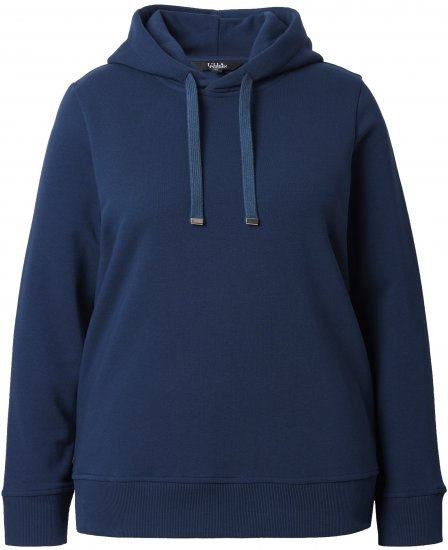 Ulla Popken Relaxed Fit Long Sleeve Hoodie Navy - Pulovere & hanorace - 