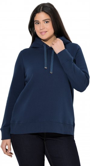 Ulla Popken Relaxed Fit Long Sleeve Hoodie Navy - Pulovere & hanorace - 