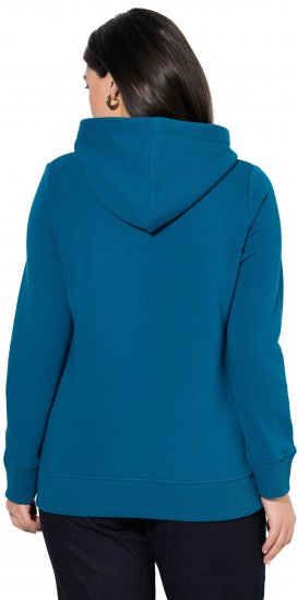 Ulla Popken Relaxed Fit Long Sleeve Hoodie Cerulean - Pulovere & hanorace - 