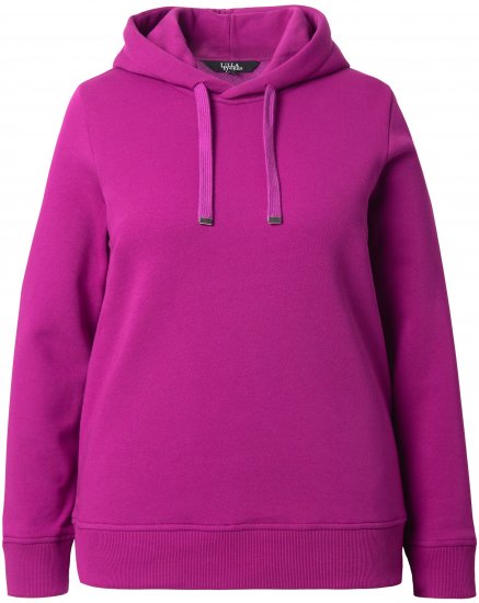 Ulla Popken Relaxed Fit Long Sleeve Hoodie Berry - Pulovere & hanorace - 