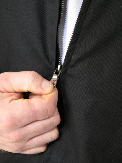 D555 Kent Elastic Rib Hem & Cuffs Harrington Jacket Black - Geci - Geci Bărbați Mărimi Mari