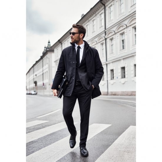 JP1880 Jacket Business Waterproof Windproof Black TALL - ÎMBRĂCĂMINTE BĂRBAȚI MT-6XLT - Tall dimensiuni bărbați