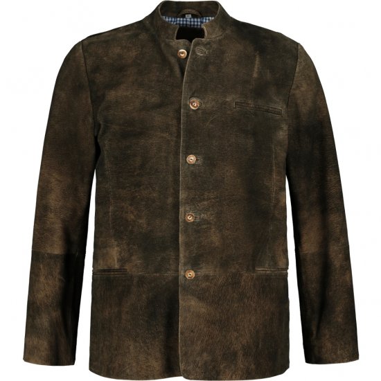 JP1880 Jacket Goat Suede Traditional Mahogany Brown - Trachten & Oktoberfest - Costume Oktoberfest mărimi mari (Trachten)
