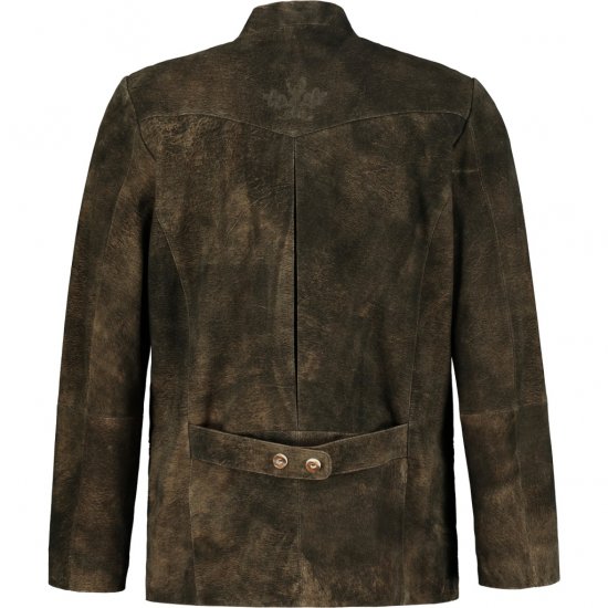 JP1880 Jacket Goat Suede Traditional Mahogany Brown - Trachten & Oktoberfest - Costume Oktoberfest mărimi mari (Trachten)