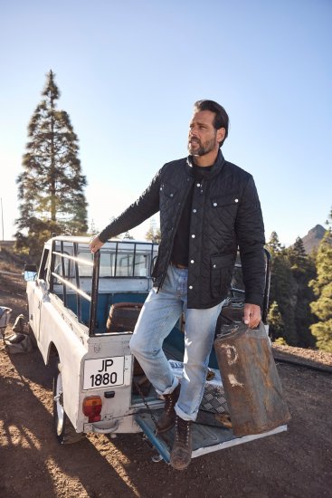 JP1880 Quilted with Multiple Pockets Jacket Black - Geci - Geci Bărbați Mărimi Mari