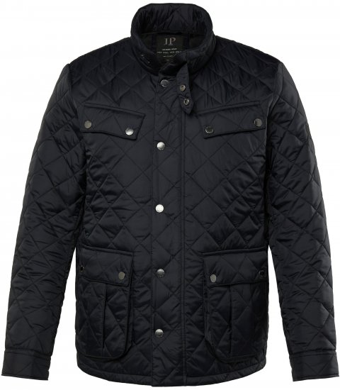 JP1880 Quilted with Multiple Pockets Jacket Black - Geci - Geci Bărbați Mărimi Mari