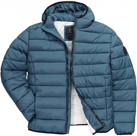 JP1880 Quilted Hooded Jacket Deep Blue - Geci - Geci Bărbați Mărimi Mari