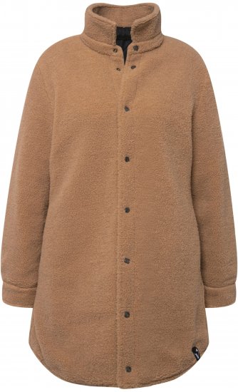 Ulla Popken Reversible Teddy Fleece Quilted Jacket Black - Geci - 