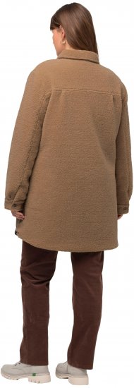 Ulla Popken Reversible Teddy Fleece Quilted Jacket Black - Geci - 