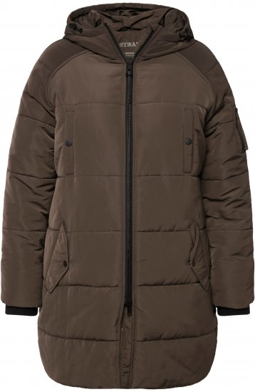 Ulla Popken HYPRAR Water Repellent Fully Lined Jacket Mocha - Geci - 