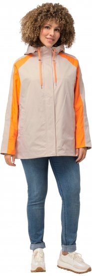 Ulla Popken HYPRAR Color Black Water Repellent Jacket Dark Putty - Geci - 