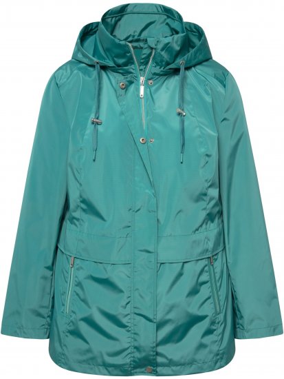 Ulla Popken HYPRAR Water-Repellent Windbreaker Soft Turquoise - Geci - 