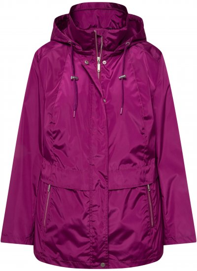Ulla Popken HYPRAR Water-Repellent Windbreaker Berry - Geci - 