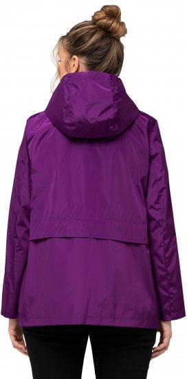 Ulla Popken HYPRAR Water-Repellent Windbreaker Dark Purple - Geci - 