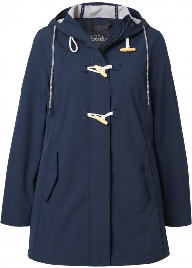 Ulla Popken HYPRAR Water-Repellent Softshell Jacket Navy - Geci - 