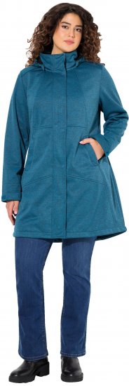 Ulla Popken HYPRAR Melange Softshell Jacket Grey Blue - Geci - 