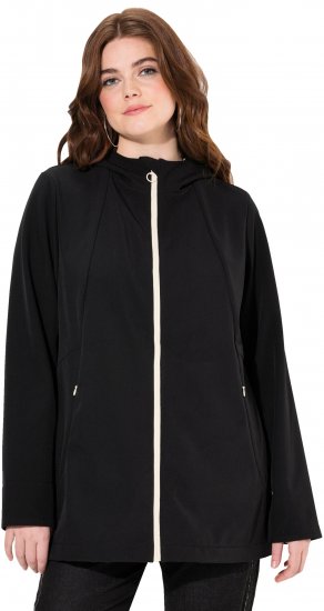 Ulla Popken HYPRAR Water Repellent Softshell Jacket Black - Geci - 
