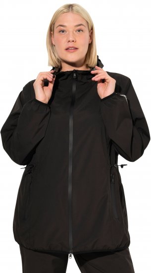 Ulla Popken Lightweight Rain Jacket Black - Geci - 